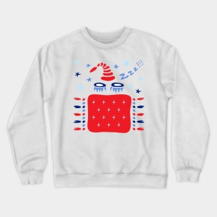 Closed eyes, blanket, nightcap and stars. Crewneck Sweatshirt